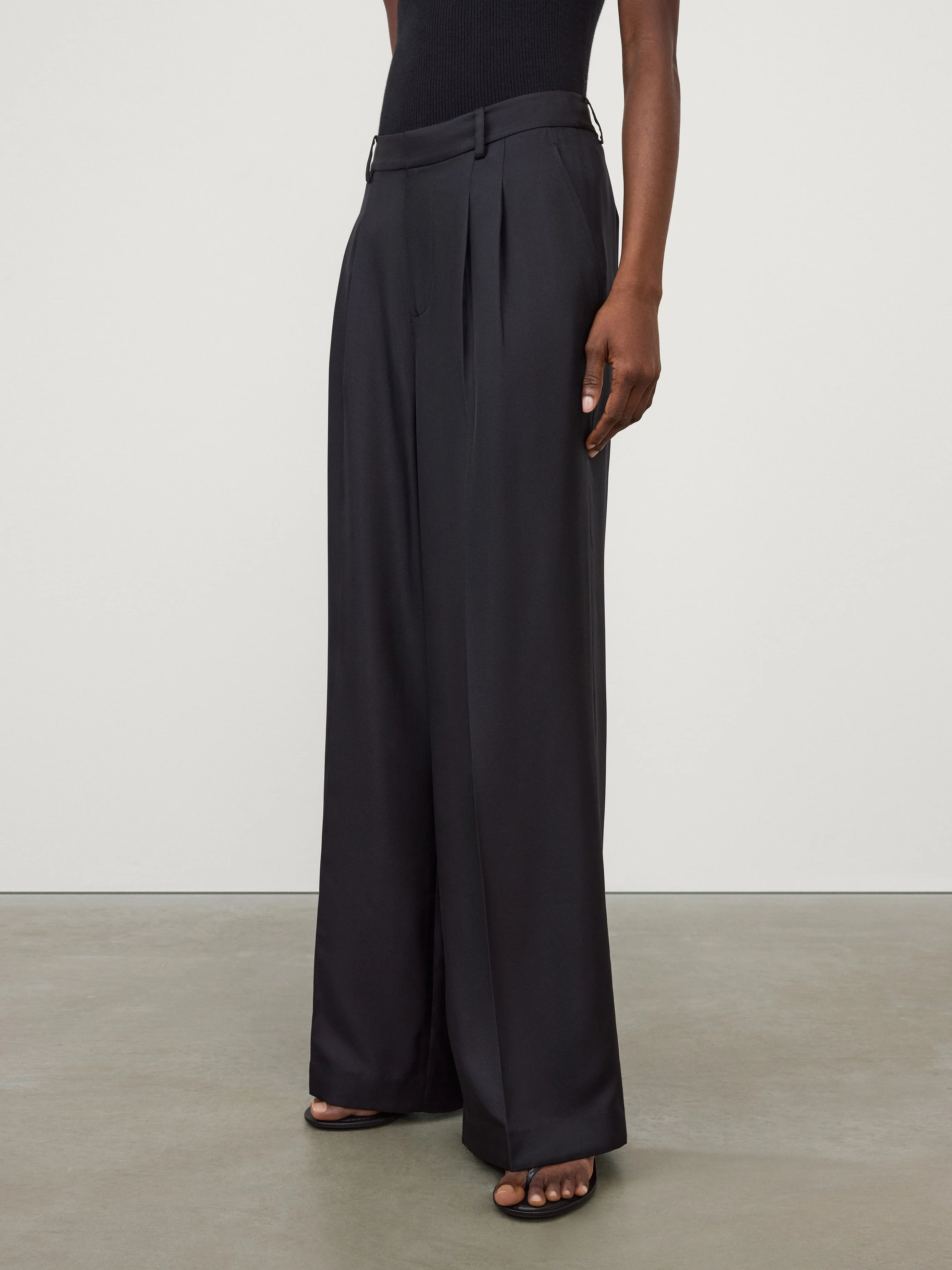 Tailored Wide Leg Trousers - Image 3