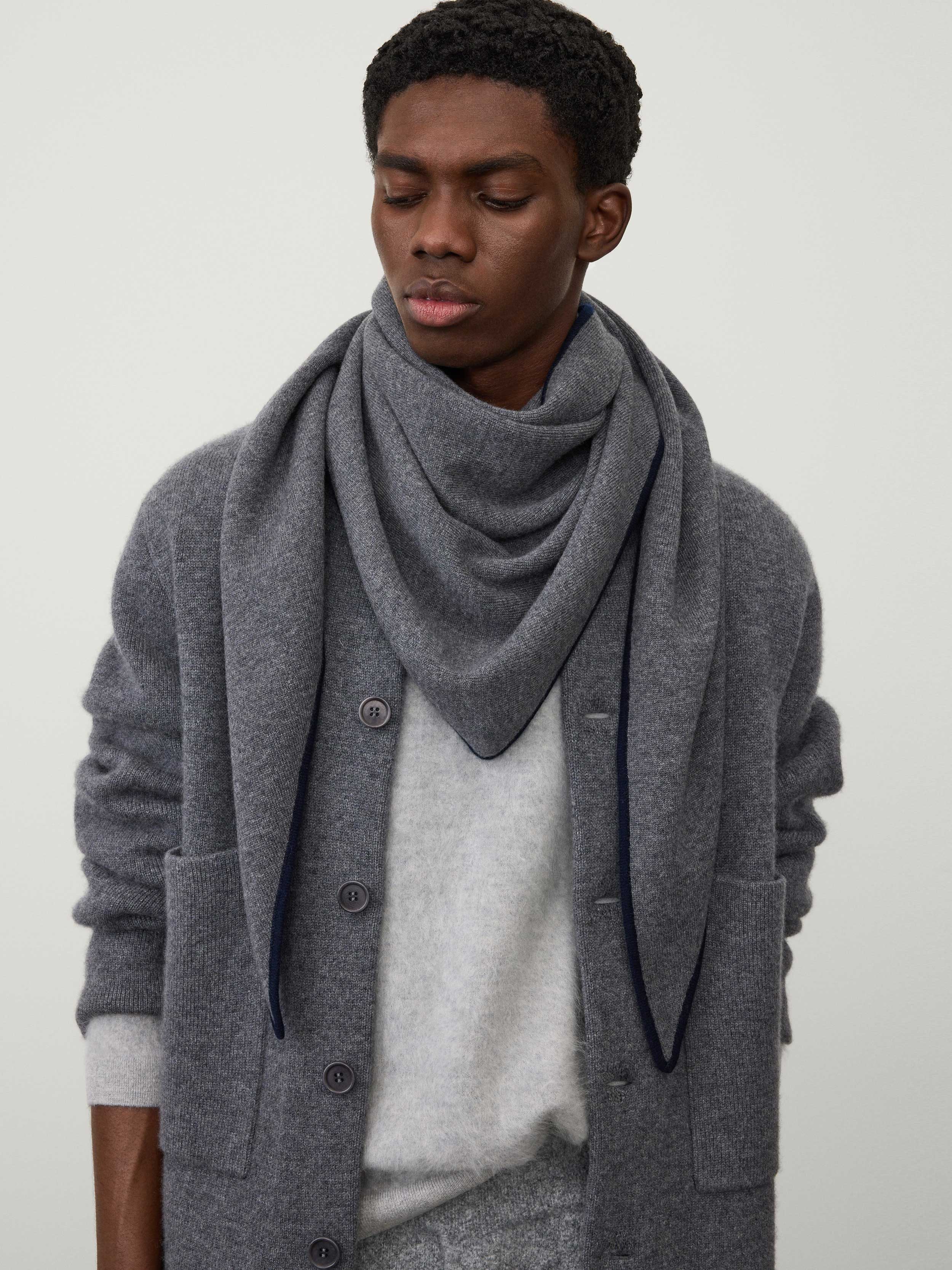 The Bandana Contrast Large Scarf - Image 3